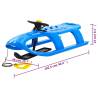 Blue Sledge with Wheel - Durable Polypropylene | HipoMarket