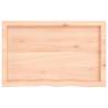 Untreated Solid Wood Oak Table Top - 80x50x(2-4) cm