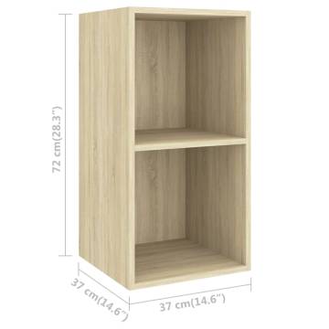 4 Piece TV Cabinet Set in Sonoma Oak - Stylish Storage Solution