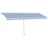 Freestanding Manual Retractable Awning 500x350 cm - Blue/White