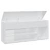 Stylish High Gloss White Shoe Bench - 105x30x45 cm