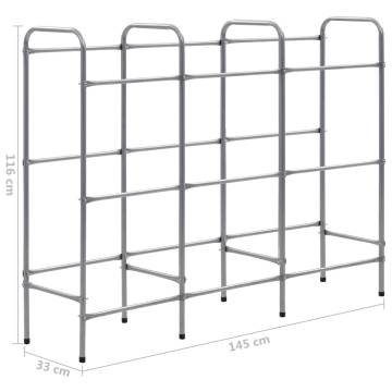 Storage Shelf for 9 Crates - Steel 145x33x116 cm | HipoMarket