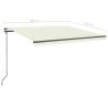 Manual Retractable Awning 4x3.5m Cream - Hipomarket UK