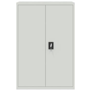 Stylish Office Cabinet 90x40x140cm in Steel Grey