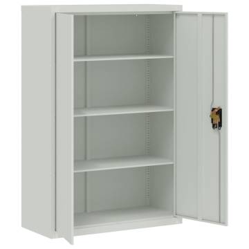 Stylish Office Cabinet 90x40x140cm in Steel Grey