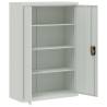 Stylish Office Cabinet 90x40x140cm in Steel Grey