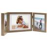 Trifold Photo Frame Collage Light Brown 22x15 cm+2x Colour light brown Size 22 x 15 cm Quantity in Package 1 