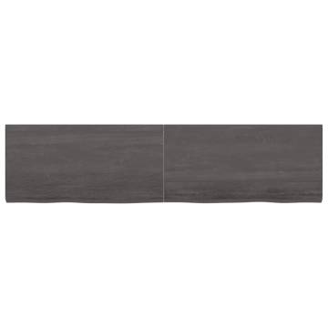 Dark Brown Solid Oak Table Top - 160x40 cm | HipoMarket