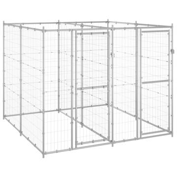 Outdoor Dog Kennel Galvanised Steel - Safe Play Paradise