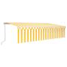 Manual Retractable Awning 6x3m Yellow & White | Hipomarket