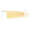 Manual Retractable Awning 6x3m Yellow & White | Hipomarket