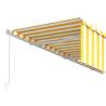 Manual Retractable Awning 6x3m Yellow & White | Hipomarket