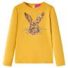 Kids' T-shirt with Long Sleeves Ochre 140 Colour ochre Size 140 (9-10y) 