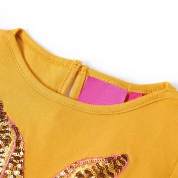 Kids' Long Sleeve T-shirt Ochre 140 - Affordable Quality