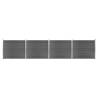 Fence Panel Set WPC 699x146 cm Black Colour black Size 699 x 146 cm Quantity in Package 1 