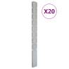 Garden Fence Posts 20 pcs Silver 220 cm Galvanised Steel Size 220 cm Quantity in Package 20 