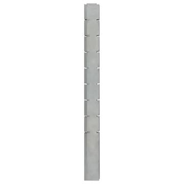 Garden Fence Posts 20 pcs Silver 220 cm Galvanised Steel