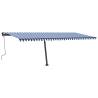 Freestanding Manual Retractable Awning 600x350 cm - Blue/White