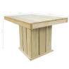 Rustic Garden Table 110x75 cm - Impregnated Pinewood