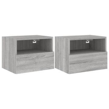 Stylish Grey Sonoma TV Wall Cabinets - 2 pcs, Engineered Wood