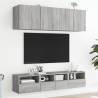 Stylish Grey Sonoma TV Wall Cabinets - 2 pcs, Engineered Wood