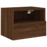 Stylish Brown Oak TV Wall Cabinets - 2 pcs, 40x30x30 cm