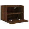 Stylish Brown Oak TV Wall Cabinets - 2 pcs, 40x30x30 cm