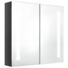 LED Bathroom Mirror Cabinet - Shining Grey 62x14x60 cm