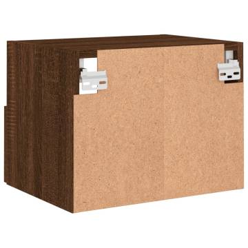 Stylish Brown Oak TV Wall Cabinets - 2 pcs, 40x30x30 cm