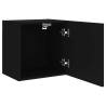 Black TV Wall Cabinet - Space-Saving Design | HiPoMarket UK