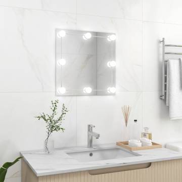 Stylish Wall Mirror with LED Lights - Modern Decor