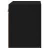 Black TV Wall Cabinet - Space-Saving Design | HiPoMarket UK