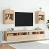 TV Wall Cabinets with LED Lights - Sonoma Oak 2 pcs