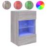 TV Wall Cabinet with LED Lights - Grey Sonoma - HipoMarket