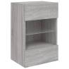 TV Wall Cabinet with LED Lights - Grey Sonoma - HipoMarket