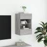 TV Wall Cabinet with LED Lights - Grey Sonoma - HipoMarket