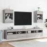 TV Wall Cabinet with LED Lights - Grey Sonoma - HipoMarket