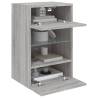 TV Wall Cabinet with LED Lights - Grey Sonoma - HipoMarket