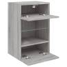 TV Wall Cabinet with LED Lights - Grey Sonoma - HipoMarket