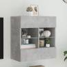 TV Wall Cabinet with LED Lights Concrete Grey 58.5x30x60.5 cm Colour concrete grey Quantity in Package 1 Width 58.5 cm 