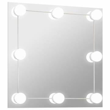 Stylish Wall Mirror with LED Lights - Modern Decor