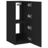 Modern TV Wall Cabinets with LED Lights - 2 pcs Black