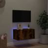 Smoked Oak LED TV Wall Cabinet - 60x35x31 cm | HipoMarket