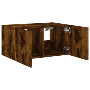 Smoked Oak LED TV Wall Cabinet - 60x35x31 cm | HipoMarket