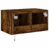 Smoked Oak LED TV Wall Cabinet - 60x35x31 cm | HipoMarket