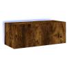 TV Wall Cabinet with LED Lights - Smoked Oak | Hipo Market