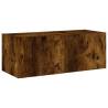 TV Wall Cabinet with LED Lights - Smoked Oak | Hipo Market