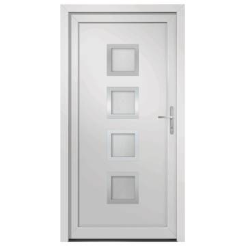 Elegant White PVC Front Door 98x208 cm - Secure & Stylish