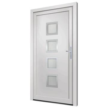 Elegant White PVC Front Door 98x208 cm - Secure & Stylish