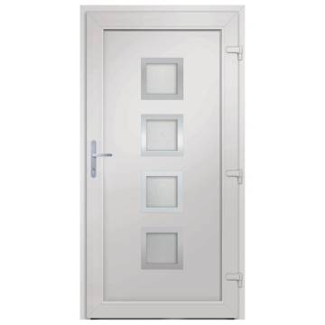 Elegant White PVC Front Door 98x208 cm - Secure & Stylish